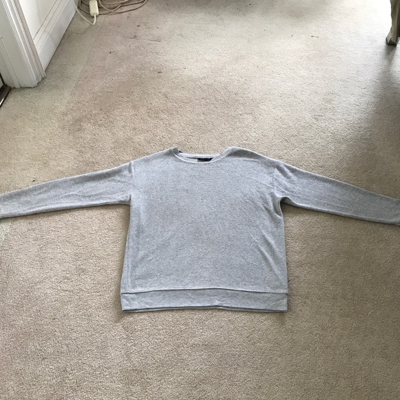 Gray fleece sweatshirt crew neck TOPSHOP - Picture 1 of 1